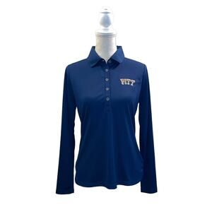 New Nike Golf Womens Pitt Medium Dri-Fit Long Sleeve Polo Tee NWT $60